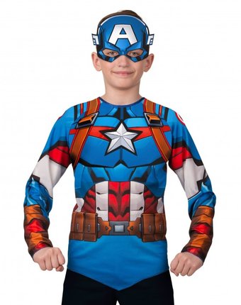 Миниатюра фотографии Батик карнавальный костюм капитан америка (без мускулов) мстители марвел 5853