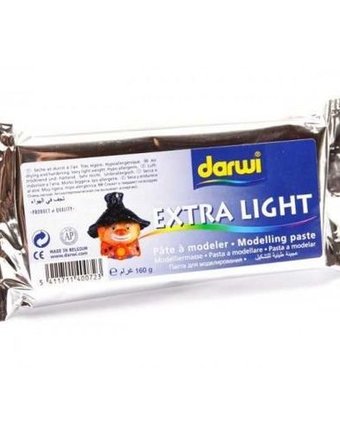 Миниатюра фотографии Масса для лепки darwi extra light 752 оранжевый 160г
