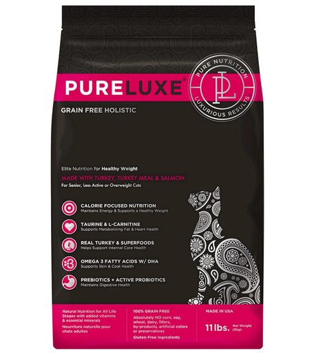 Сухой корм PureLUXE для нормализации веса индейка-лосось, 400 г