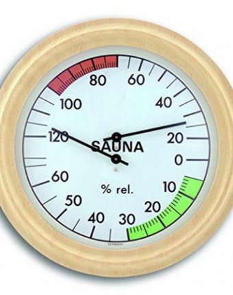 TFA Аналоговый термогигрометр для сауны с деревянной рамой 40.1006
