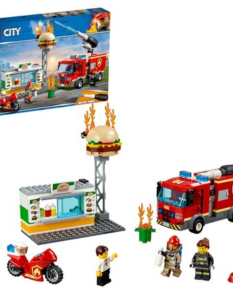 Конструктор LEGO City Fire 60214 Пожар в бугер-кафе