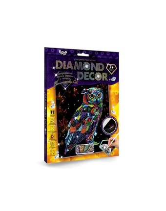 Миниатюра фотографии Алмазная мозаика данко-тойс diamond decor сова