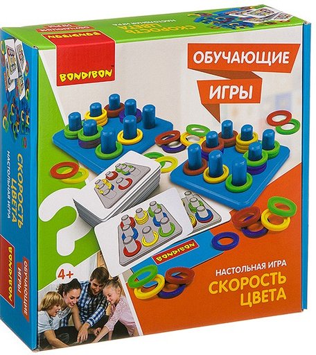 Bondibon Настольная игра Скорость цвета