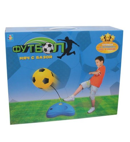1 Toy Набор для игры в футбол с базой мячом и насосом
