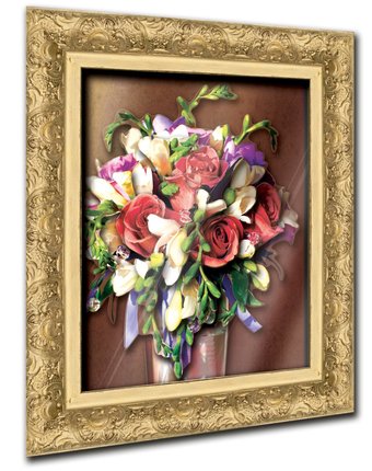 Миниатюра фотографии Хобби и творчество vizzle 3d объемная картина ваза с цветами