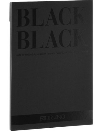 Миниатюра фотографии Fabriano blackblack альбом для зарисовок а4 210х297 мм 20 листов