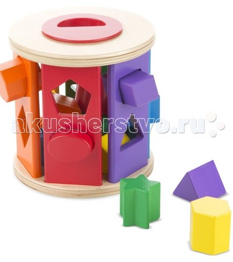 Деревянная игрушка Melissa & Doug Барабан сортировщик
