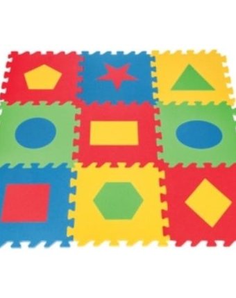 Миниатюра фотографии Коврик-пазл pilsan с геометрическими фигурами 9 секций