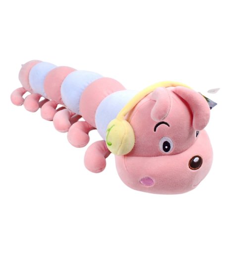 Мягкая игрушка Super01 Гусеница Гусеница 55 см цвет: розовый