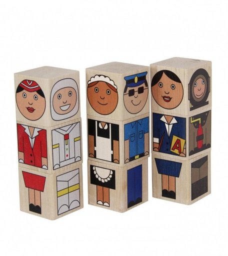 Деревянная игрушка Краснокамская игрушка Кубики Профессии