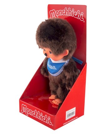 Миниатюра фотографии Monchhichi 20 см мальчик в синем слюнявчике