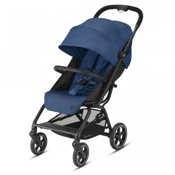 Коляска прогулочная Cybex Eezy S+ 2 BLK Navy Blue с бампером и дождевиком, синий