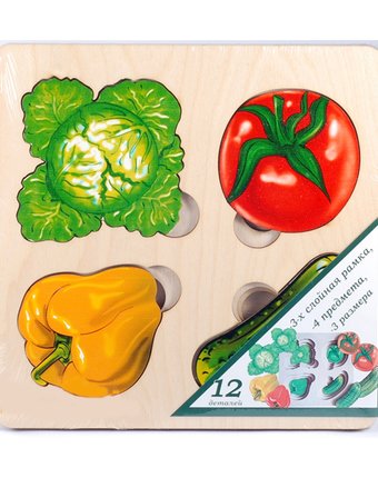 Миниатюра фотографии Рамка-вкладыш бэмби больше-меньше овощи, 24 х 24 см
