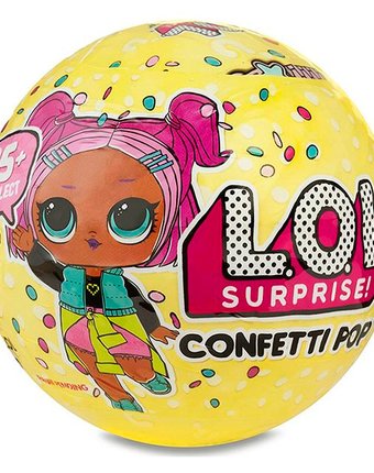 Миниатюра фотографии Интерактивная игрушка lol surprise конфетти в шарике 10 см