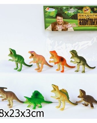 Миниатюра фотографии Игровой набор играем вместе динозавры 8 шт
