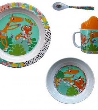 Миниатюра фотографии Ebulobo набор посуды зоопарк 4 предмета