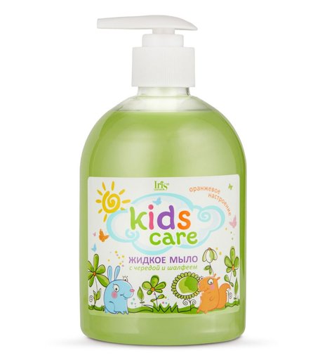 Детское мыло жидкое Iris Cosmetic с чередой и шалфеем 500мл, 3+, Iris Kids Care