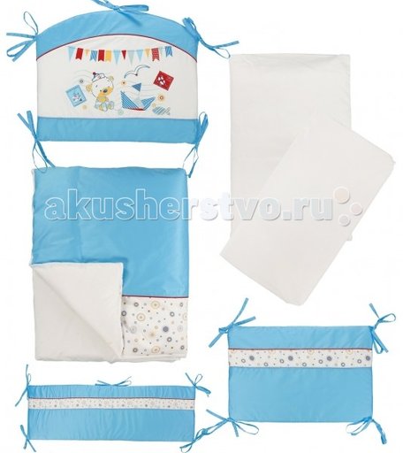 Комплект в кроватку Sonia Kids Морской (6 предметов)