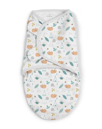 Миниатюра фотографии Конверт для пеленания на липучке summer infant swaddleme, размер s/m, sleepy forest