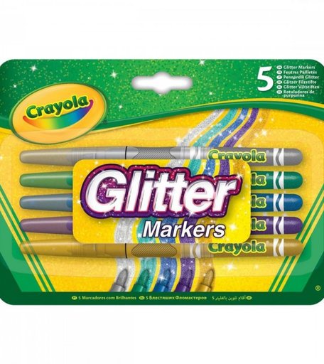 Фломастеры Crayola Блестящие 5 цветов