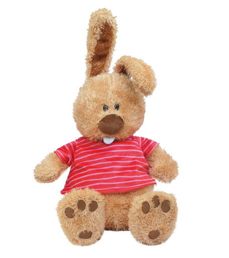 Мягкая игрушка Maxitoys Кролик ушастик в маечке 25 см