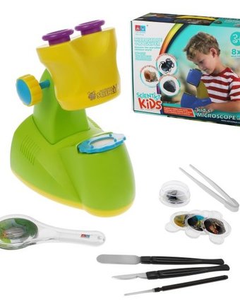 Миниатюра фотографии Наша игрушка микроскоп детский с аксессуарами (11 предметов)