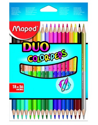 Миниатюра фотографии Maped карандаши цветные color peps 36 цветов 18 шт.