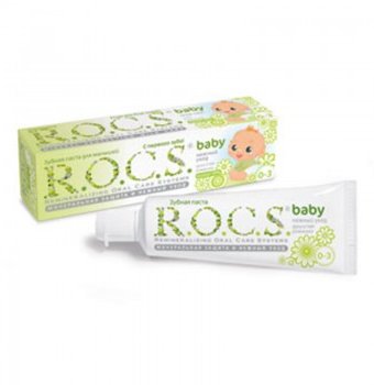 Зубная паста для малышей R.O.C.S. (от 0 до 3 лет) Душистая ромашка 45гр.