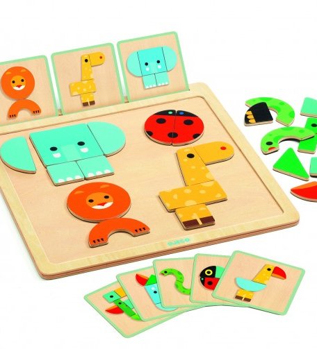 Деревянная игрушка Djeco Развивающая игра ГеоБейсик
