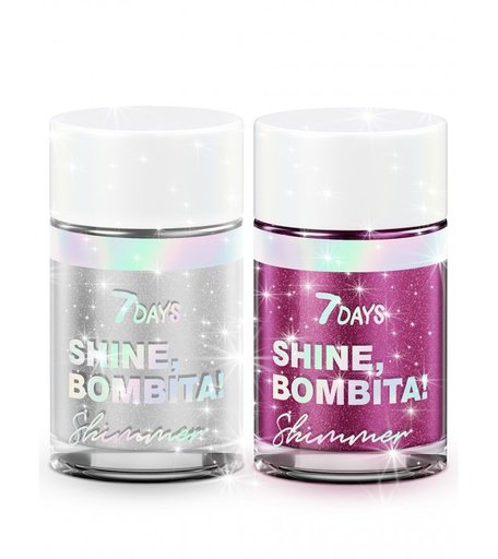 7Days Набор шиммер для глаз, лица и тела shine bombita 2 средства
