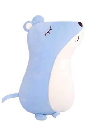 Мягкая игрушка Super01 Мышка 45 см цвет: голубой