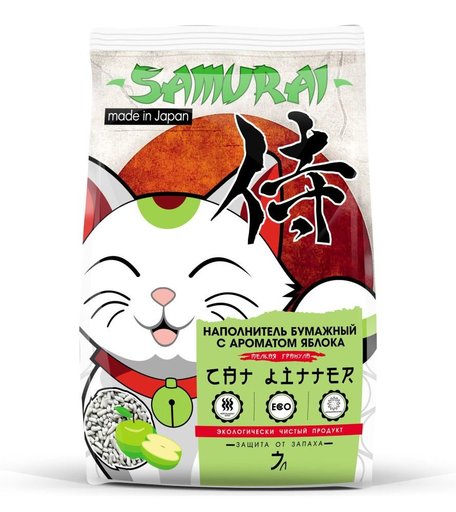 Наполнитель бумажный Samurai яблоко, 7 л