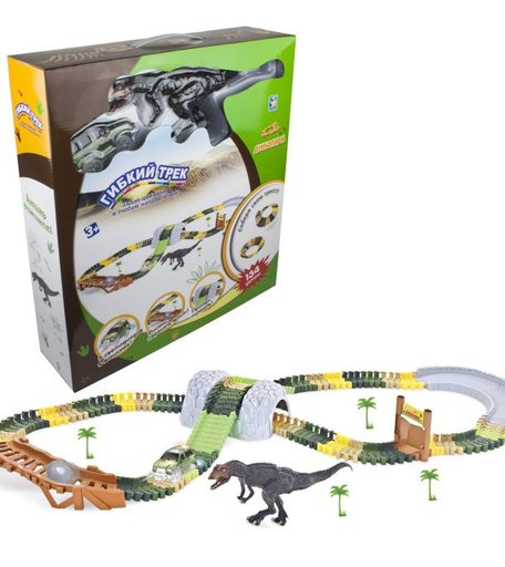 1 Toy Гибкий трек Динопарк (132 детали)