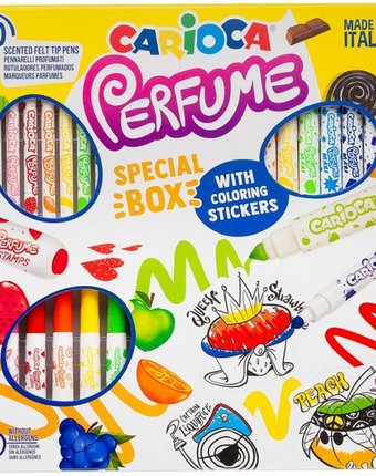 Фломастеры Carioca смываемые Perfume Special Box 30 цветов