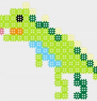 Конструктор Marioinex Вафельный микро Динозавр (150 деталей)