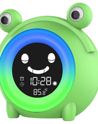Часы будильник электронные LaLa-Kids с ночником и тренировкой сна Лягушонок