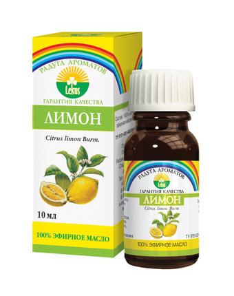 Миниатюра фотографии Эфирное масло lekus лимон, 10 мл