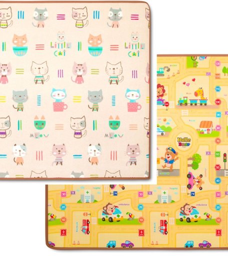 Коврик Parklon двухсторонний Котики/Веселый Город Prime Living, 150х200х1 см