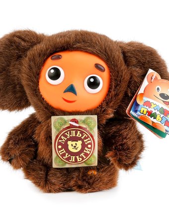 Мягкая музыкальная игрушка Мульти-Пульти Чебурашка 14 см цвет: коричневый