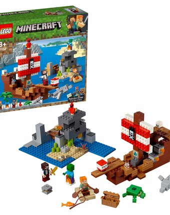 Миниатюра фотографии Конструктор lego minecraft 21152 приключения на пиратском корабле