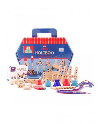 Деревянная игрушка Kipod Toys Набор со шнуровкой Мой дом