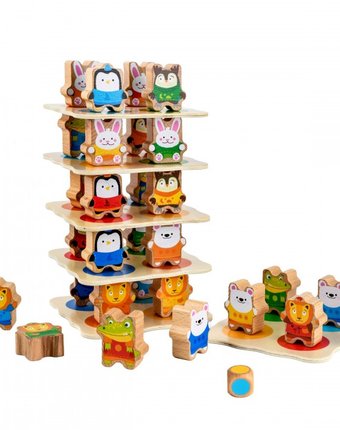 Деревянная игрушка Lucy & Leo Звериная башня