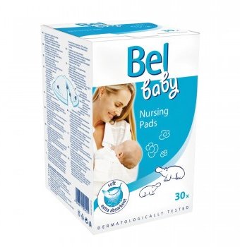 Миниатюра фотографии Вкладыши в бюстгальтер bel baby  nursing pads, 30 шт