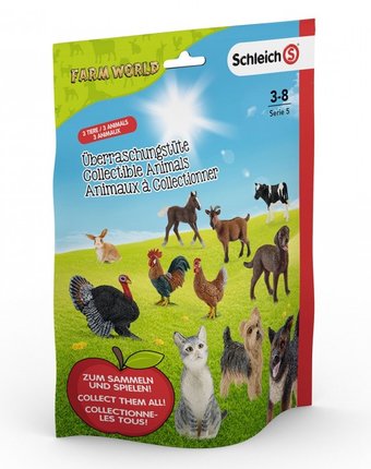 Schleich Пакетик-сюрприз с тремя фигурками Farm World L