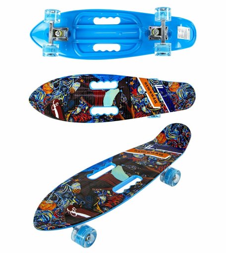 Скейтборд Navigator Графити синий