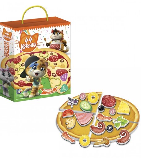 Vladi toys Игра магнитная 44 Котенка Пицца