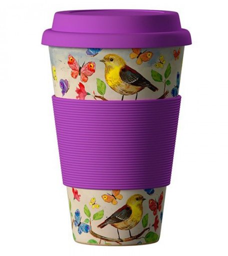 Areon Home Эко-стакан из бамбукового волокна BambooCup Птицы 400 мл