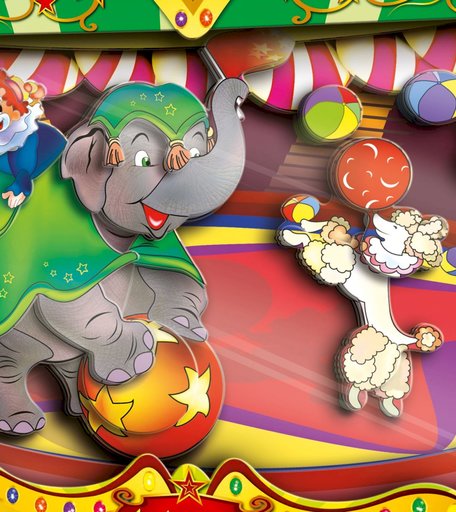 Хобби и Творчество VIZZLE Объемная картина Слоненок в цирке