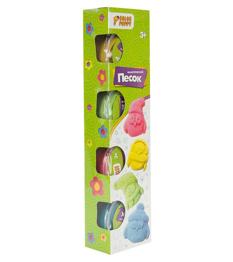 Кинетический песок Color Puppy 560 гр 4 цв.