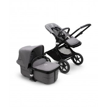 Коляска 2 в 1 Bugaboo Fox3 Black/Grey Melange/Grey Melange